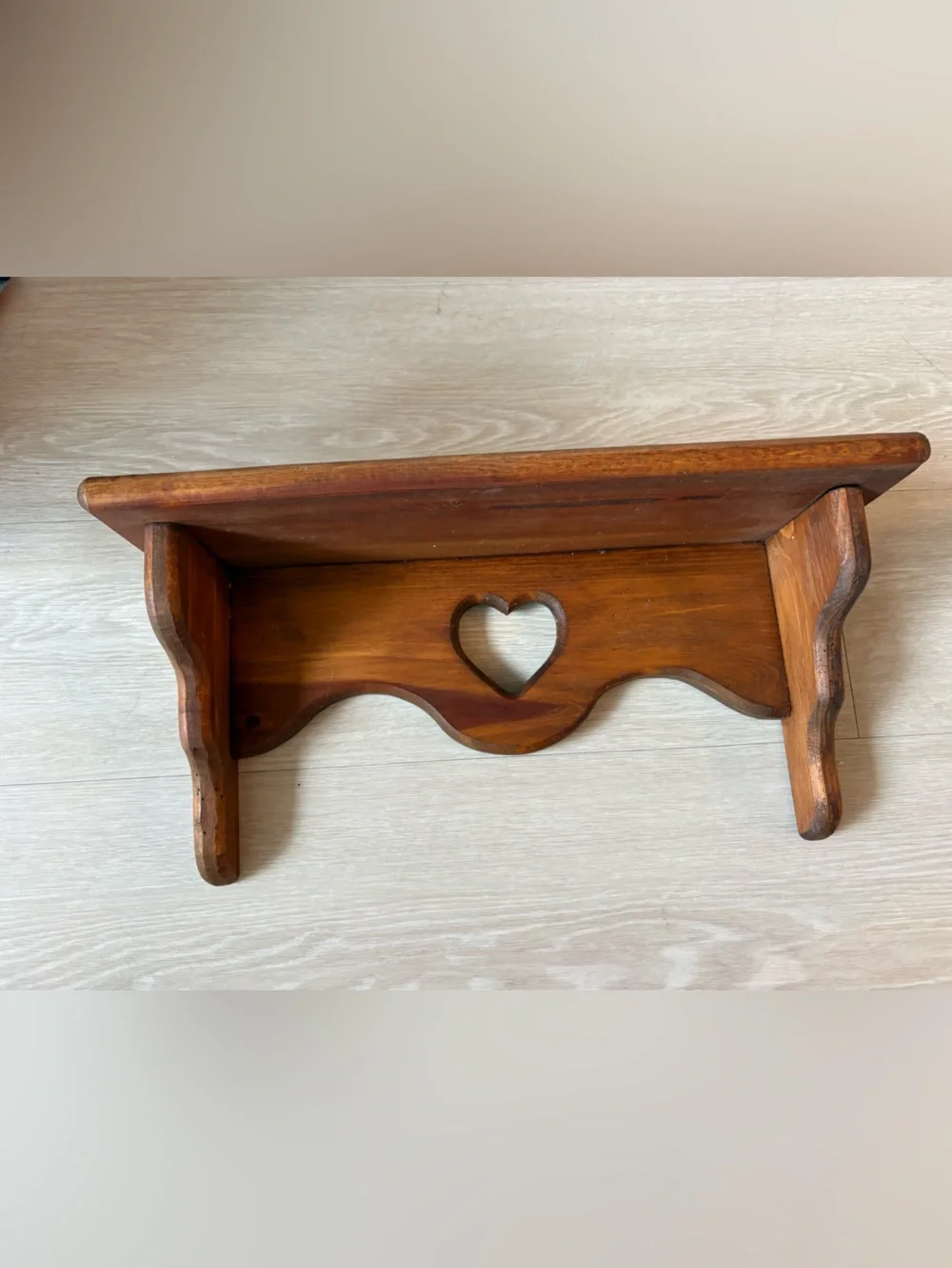 18” Cottagecore Wooden Heart Wall Shelf🤎✨